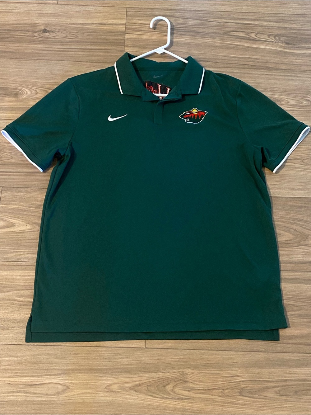 Iowa Wild Men’s Large Nike Dri-Fit golf shirt AHL affiliate of Minnesota Wild
